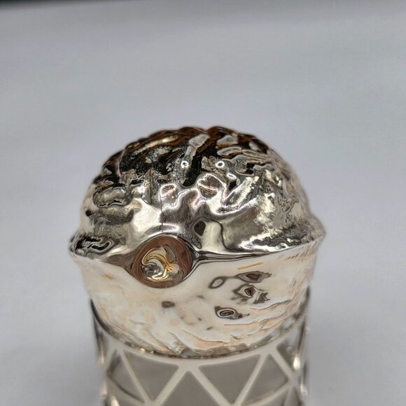 Inge Glas Walnut German Glass Christmas Ornament Silver 2" - Picture 5 of 6